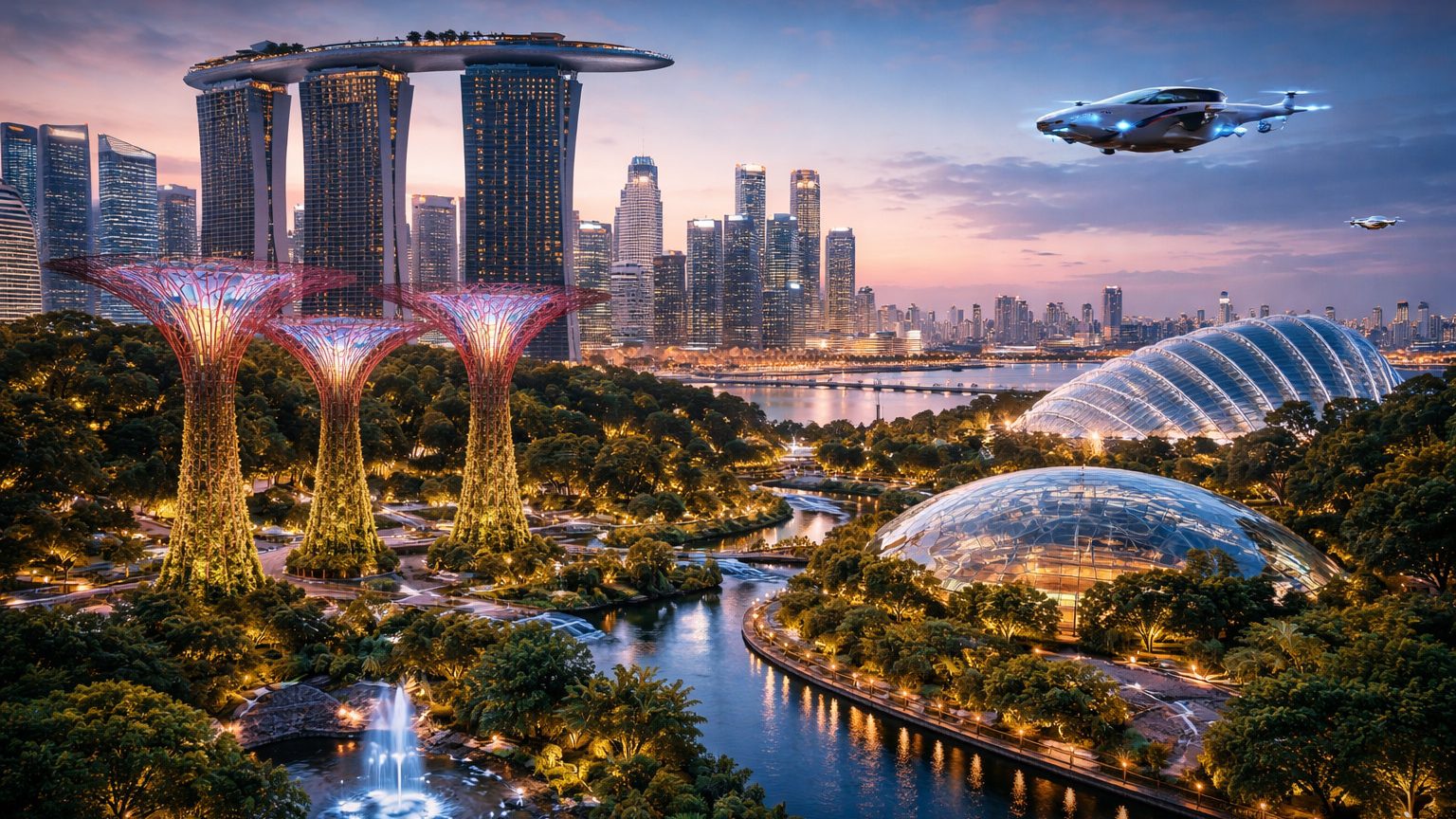 Сингапур город, где технологии встречаются с природой